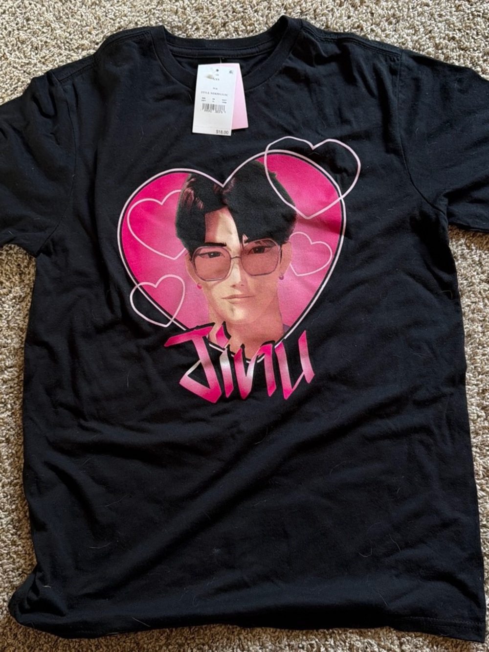 XXS K-Pop Black & Pink Jinu T-Shirt